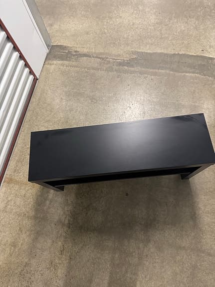 IKEA bänk svart med hylla