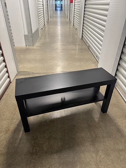 IKEA bänk svart med hylla