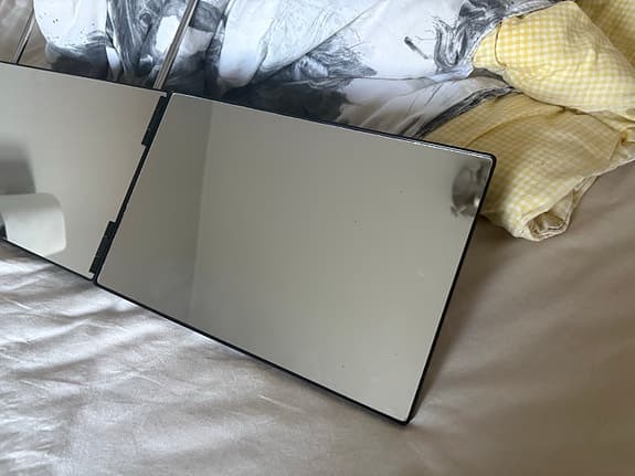 spegel tredelad hopfällbar