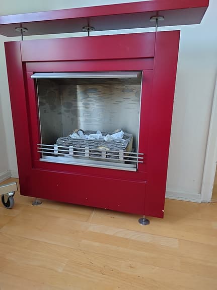 Öppen spis skorstensfri
