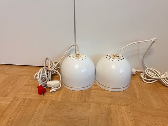 Ett par Retro Taklampor Pendel Växtlampa VÄXTBELYSNING Philips FDK 201-110