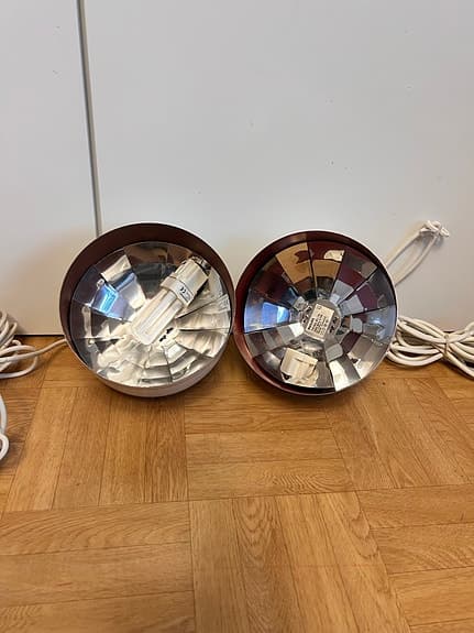 Ett par Retro Taklampor Pendel Växtlampa VÄXTBELYSNING Philips FDK 201-110