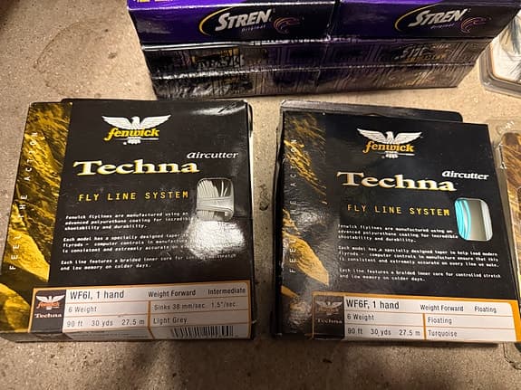 Fenwick Techna flugfiskeset fluglina backing tafsar flugor