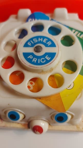 Vintage Fisher Price telefon 1961 – klassisk dragleksak!