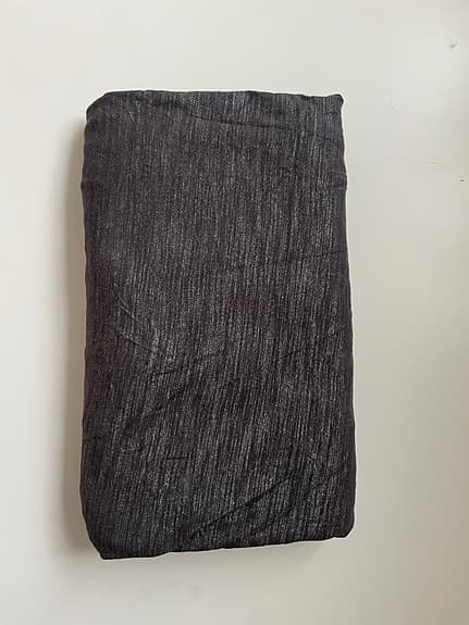 Tyg/textil melerat grått glitter/glittrig bomullstrikå