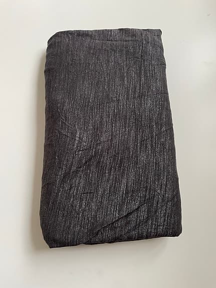 Tyg/textil melerat grått glitter/glittrig bomullstrikå