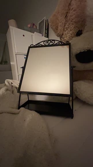 IKEA bordsspegel med metallram svart