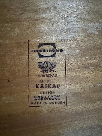 Sängbord, side bord  Tingströms Kaskad  H 56 B45 L63