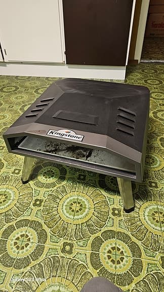 Kingstone pizzaugn svart metall 16°