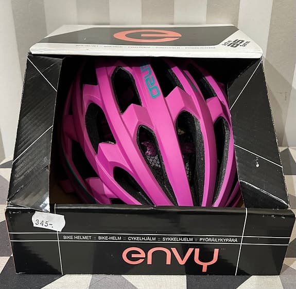 Envy cykelhjälm rosa, ny i kartong