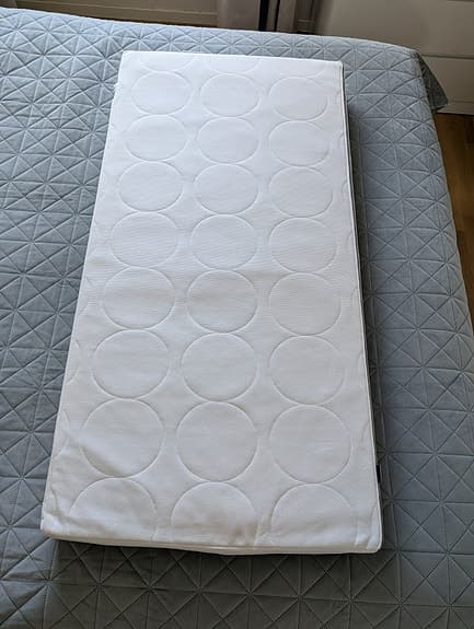 JÄTTETRÖTT Pocketresårmadrass för spjälsäng, vit, 60x120x11 cm