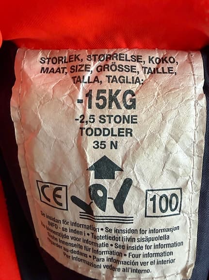 Flytväst för barn max 15 kg