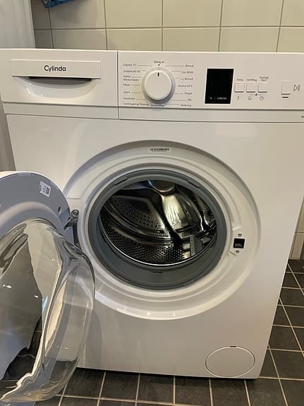 Cylinda frontmatad tvättmaskin vit