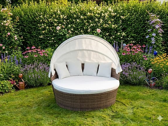 Comfort Garden Florens rund dubbelsolsäng