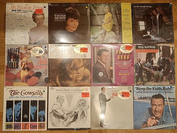 Unik samling 60-talsvinyl – 12 st OSPELADE & INPLASTADE (Sealed