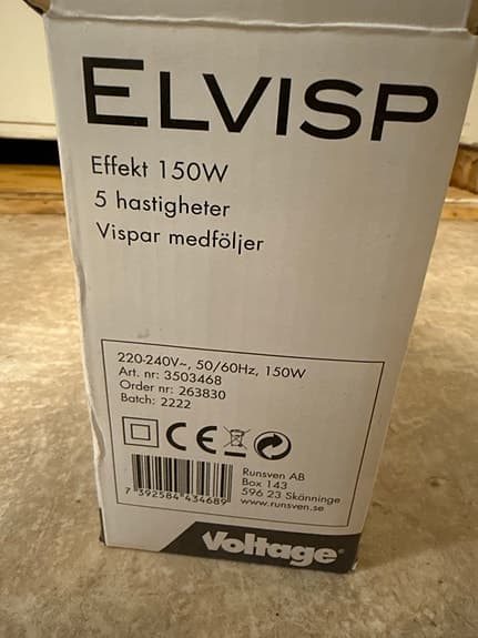 Clas Ohlson Voltage elvisp 150W svart