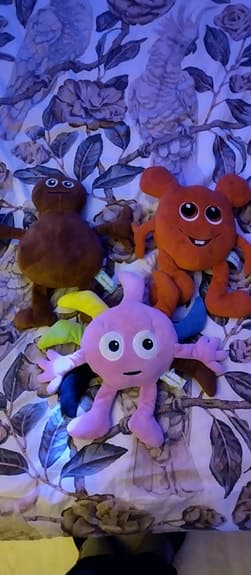 Mjukisdjur figurer flerfärgad
