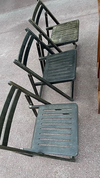 Trädgård bord och 5 stolar