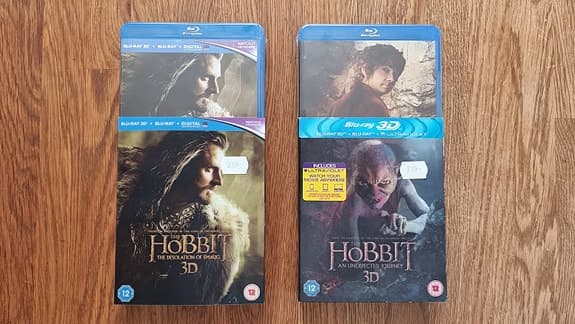 The Hobbit An Unexpected Journey / The Desolation of Smaug Blu-ray 3D film