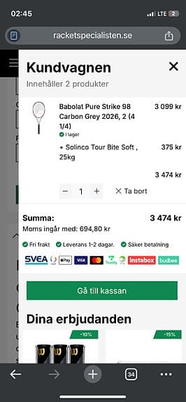 NY BABOLAT - CARBON Grey - Pure Strike 98” + Tennisväska
