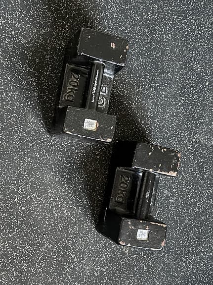 Hantelvikter hantlar 20 kg gjutjärn svart