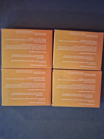 4 askar Vitalplus D-vitamin kosttillskott tabletter