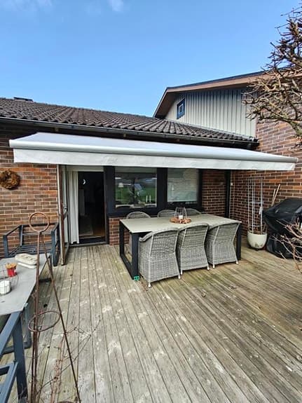 Markis terrassmarkis ljusgrå
