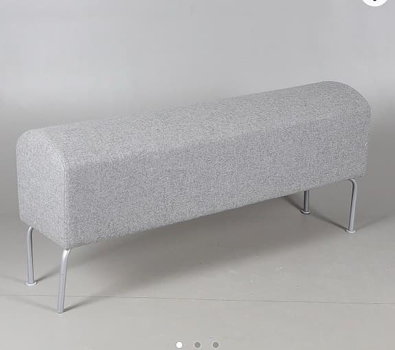 1 st sittbänk, pall från IKEA "Pastill" i grå ylletyg