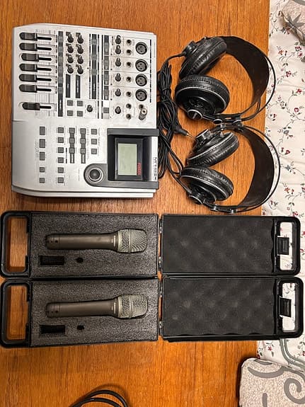 Komplett podd-/inspelningspaket – Fostex + 2 mikrofoner + hörlurar