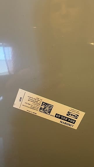 IKEA Lindbyn rund spegel med guldfärgad ram