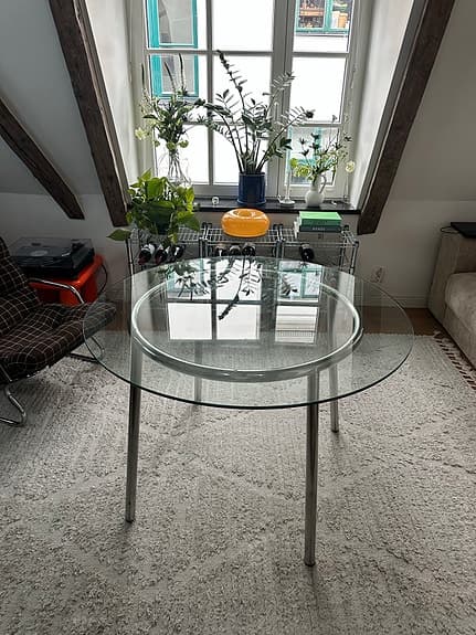IKEA Salmi matbord - Glas/krom