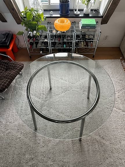 IKEA Salmi matbord - Glas/krom