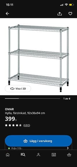 Ikea Omar Hylla- Helt ny