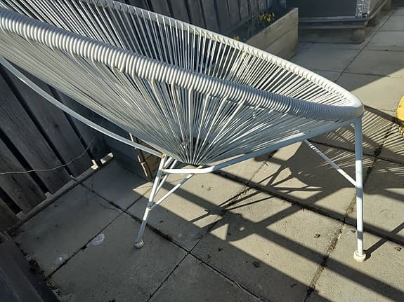 Trädgårdsstolar loungestolar vit och svart