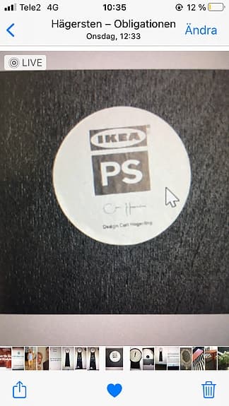 IKEA PS serie Pendel klocka med hyllor