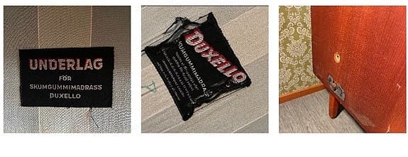 Sänggavel, retro, 50-tal, trä, 1950, sängar Dux Duxello