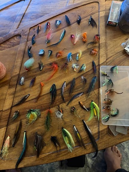Blandade fiskeflugor och tubflugor lax