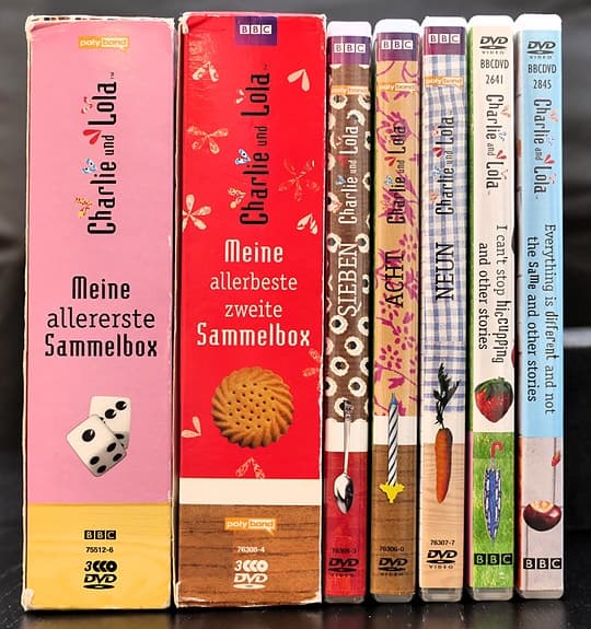 📀 Charlie & Lola DVD-paket (11 st) – tyska/engelska + m.m. 🇩🇪🐰