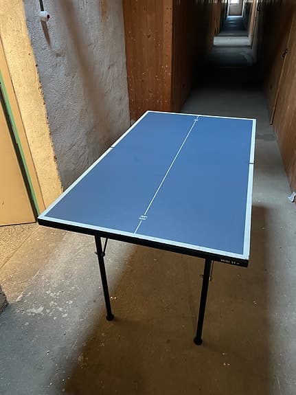 Mini Bordtennisbord med nät hopfällbart blått