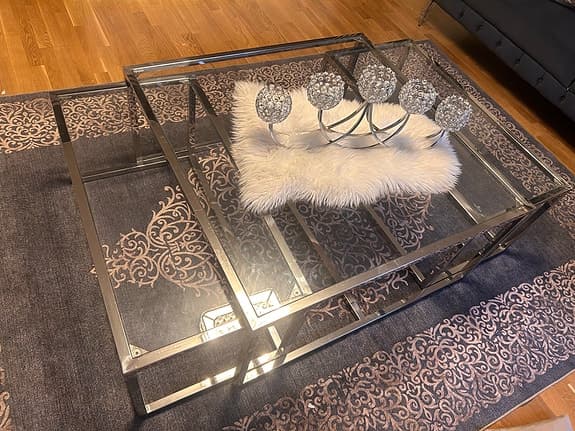 Artek soffbord glas metall