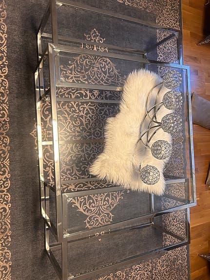 Artek soffbord glas metall