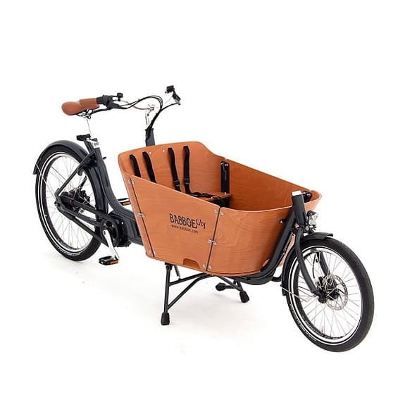 Oanvänd lådcykel, Babboe City Mountain 2025 (butikspris ca 50 000 kr).