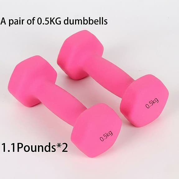 Par Rosa Neoprenhantlar 0,5 kg - Gjutjärn - Oanvända & Greppvänliga