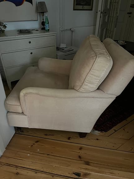 Fåtölj och sittpuff