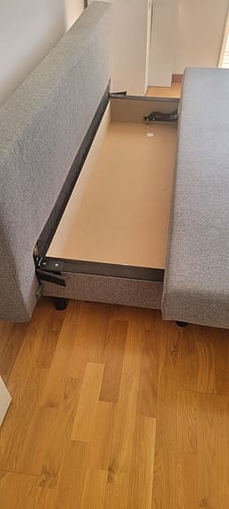 IKEA bäddsoffa grå tyg