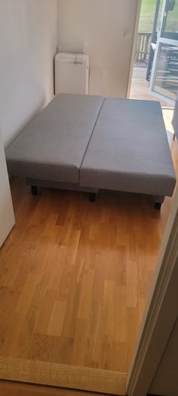 IKEA bäddsoffa grå tyg