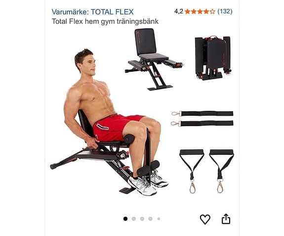 Total Flex hemgym träningsbänk
