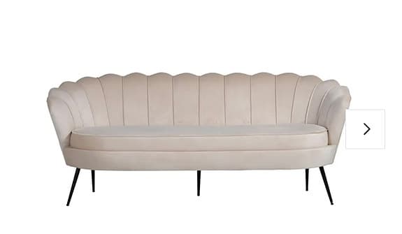 Soffa enture HomeCalais 3-sits Soffa Sammet