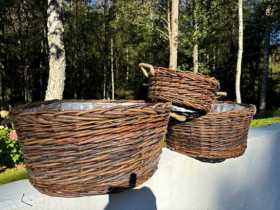 3 nya korgar till förvaring plantering etc