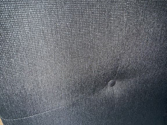 Jysk sänggavel 120cm mörkgrå textil